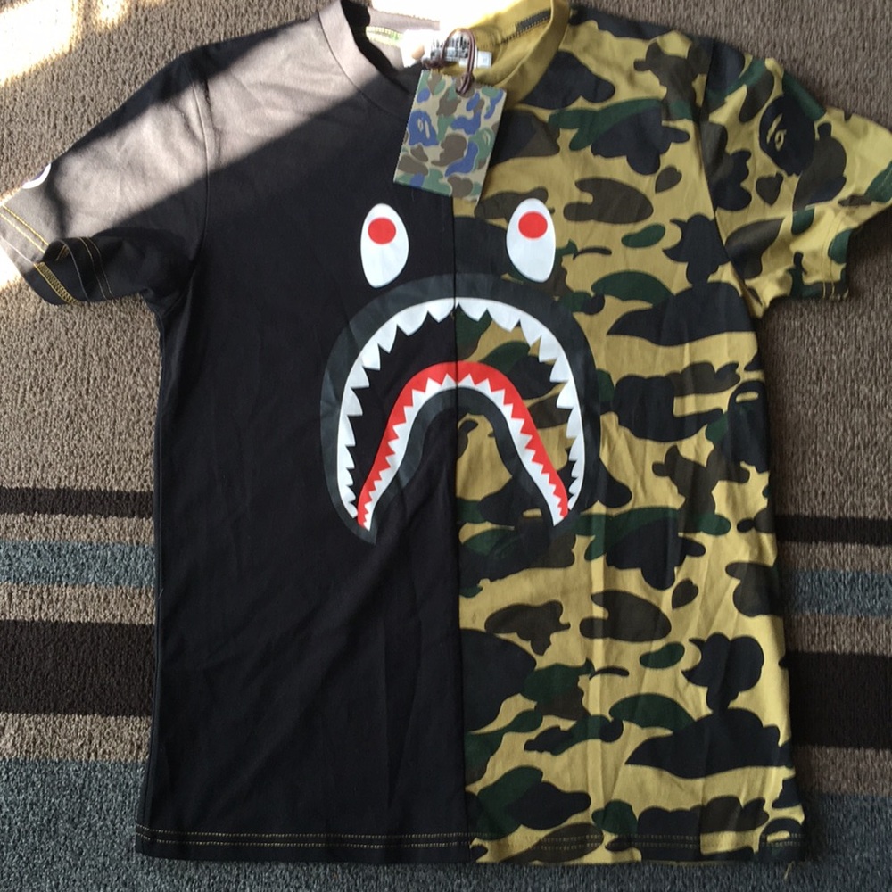 Black and camel Ape t-shirt